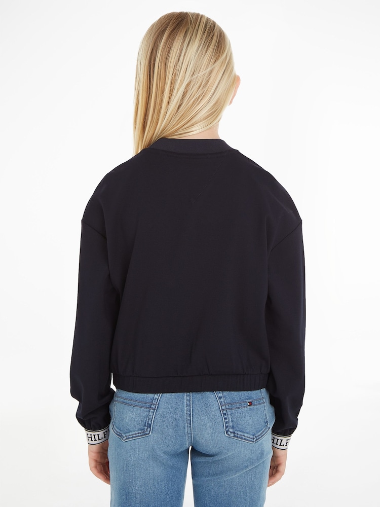 Tommy Hilfiger Blue Monotype Tape Sweatshirt - Image 2 of 5