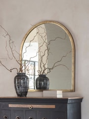 Libra Interiors Brass Arched Window Mirror - Image 1 of 4
