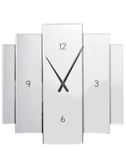 Libra Interiors Black Aruna Modern Mirrored Wall Clock - Image 2 of 3