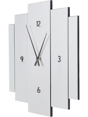Libra Interiors Black Aruna Modern Mirrored Wall Clock - Image 3 of 3