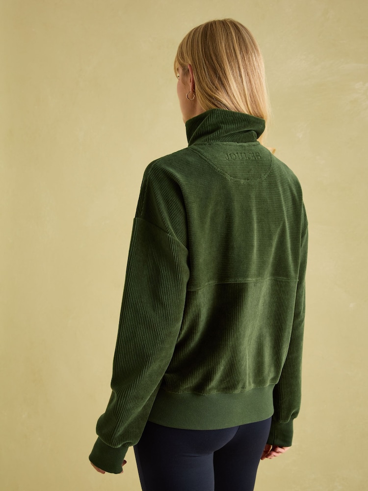 Joules Renee Green Corduroy Sweatshirt - Image 2 of 8