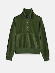 Joules Renee Green Corduroy Sweatshirt - Image 8 of 8