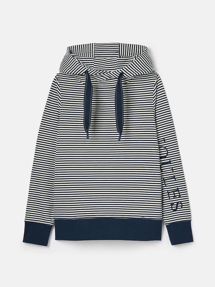 Navy Blue Stripe Cotton - Joules Rushton Hoch geschlossenes Kapuzensweatshirt - Bild 6 von 6 Navy Blue Stripe Cotton - Joules Rushton Hoch geschlossenes Kapuzensweatshirt - Bild 6 von 6