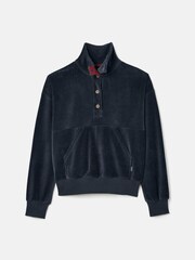 Joules Renee Navy Blue Corduroy Sweatshirt - Image 7 of 7