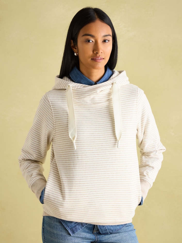 Cream Stripe Cotton - Толстовка с дявчатой горловиной Joules Rushton - Image 1 of 4
