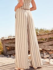 Neutral Stripe Wide Leg Trousers - Image 3 of 6