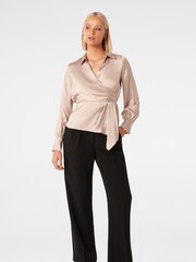 Forever New Natural Ginny Draped Wrap Blouse - Image 3 of 5
