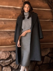Forever New Grey Priya Wrap Coat - Image 1 of 5