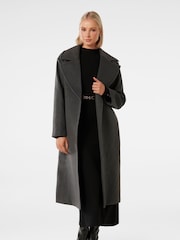 Forever New Grey Priya Wrap Coat - Image 3 of 5
