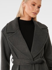 Forever New Grey Priya Wrap Coat - Image 4 of 5