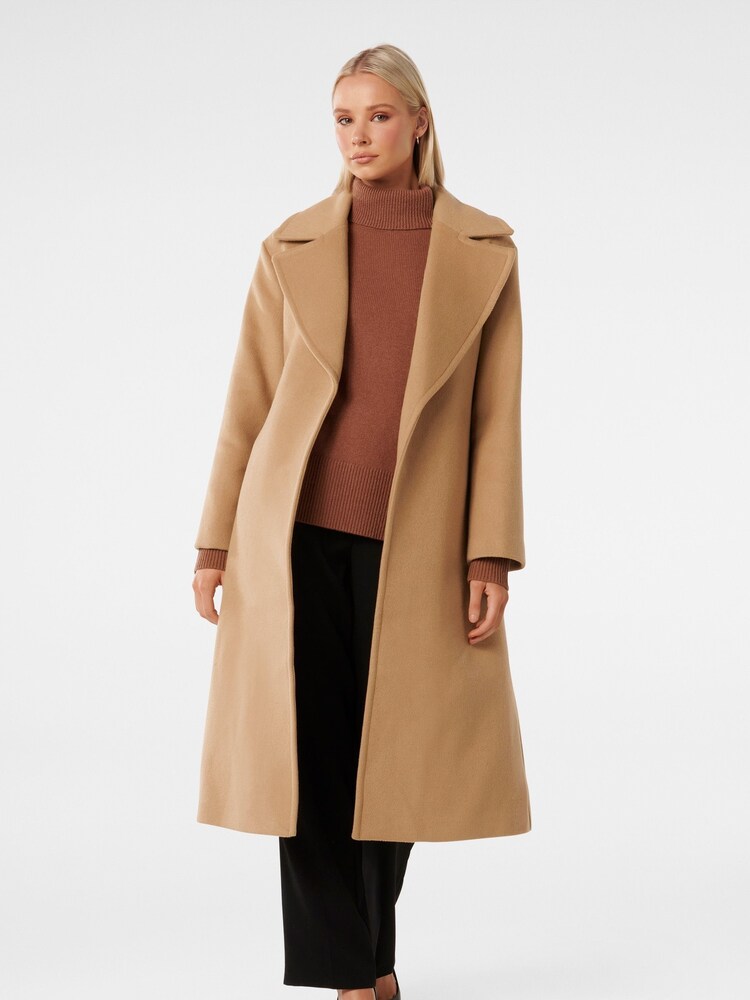 Forever New Brown Priya Wrap Coat - Image 2 of 5
