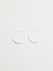 أقراط حلقة سميكة 925 من Simply Silver - صورة 2 من 3