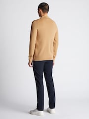 Remus Uomo Brown Slim Fit Long Sleeve Cardigan - Image 3 of 6