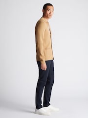 Remus Uomo Brown Slim Fit Long Sleeve Cardigan - Image 4 of 6