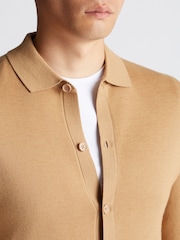 Remus Uomo Brown Slim Fit Long Sleeve Cardigan - Image 5 of 6