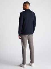 Remus Uomo Blue Slim Fit Long Sleeve Cardigan - Image 2 of 6