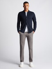 Remus Uomo Blue Slim Fit Long Sleeve Cardigan - Image 4 of 6
