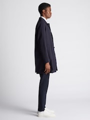 Remus Uomo Blue Regular Fit Showerproof Casual Coat - Image 3 of 6