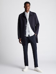 Remus Uomo Blue Regular Fit Showerproof Casual Coat - Image 4 of 6