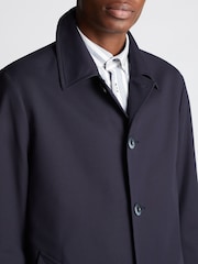 Remus Uomo Blue Regular Fit Showerproof Casual Coat - Image 5 of 6