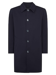 Remus Uomo Blue Regular Fit Showerproof Casual Coat - Image 6 of 6