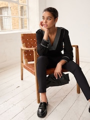 Black Zipped Detail Skinny Trousers - Image 3 of 7