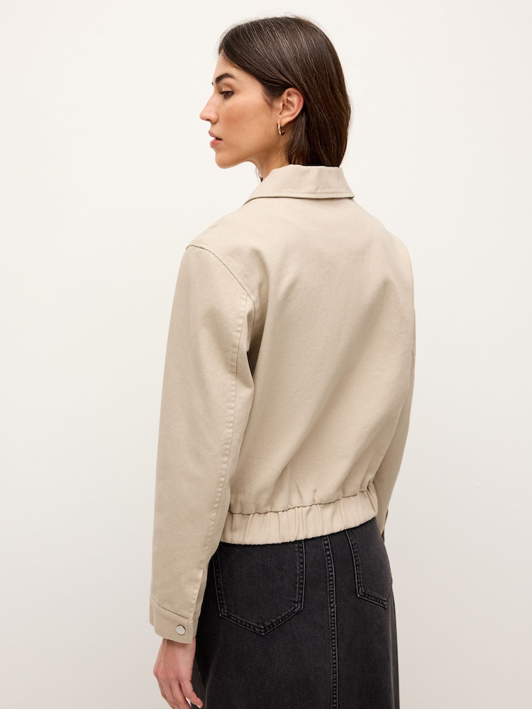 Beige Harrington Jacket - Image 4 of 7