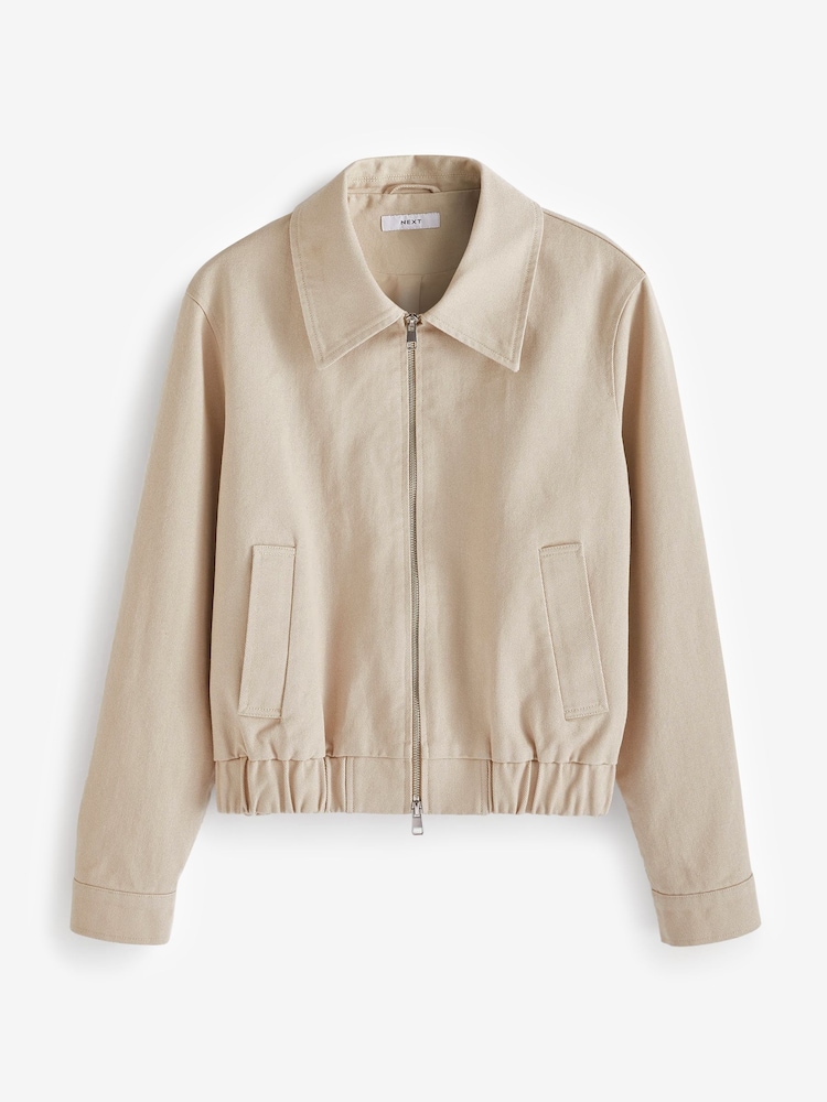 Beige Harrington Jacket - Image 6 of 7