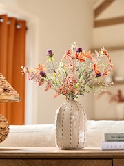 Orange Autumnal Floral Arrangement In Ceramic Vase - Image 2 of 4