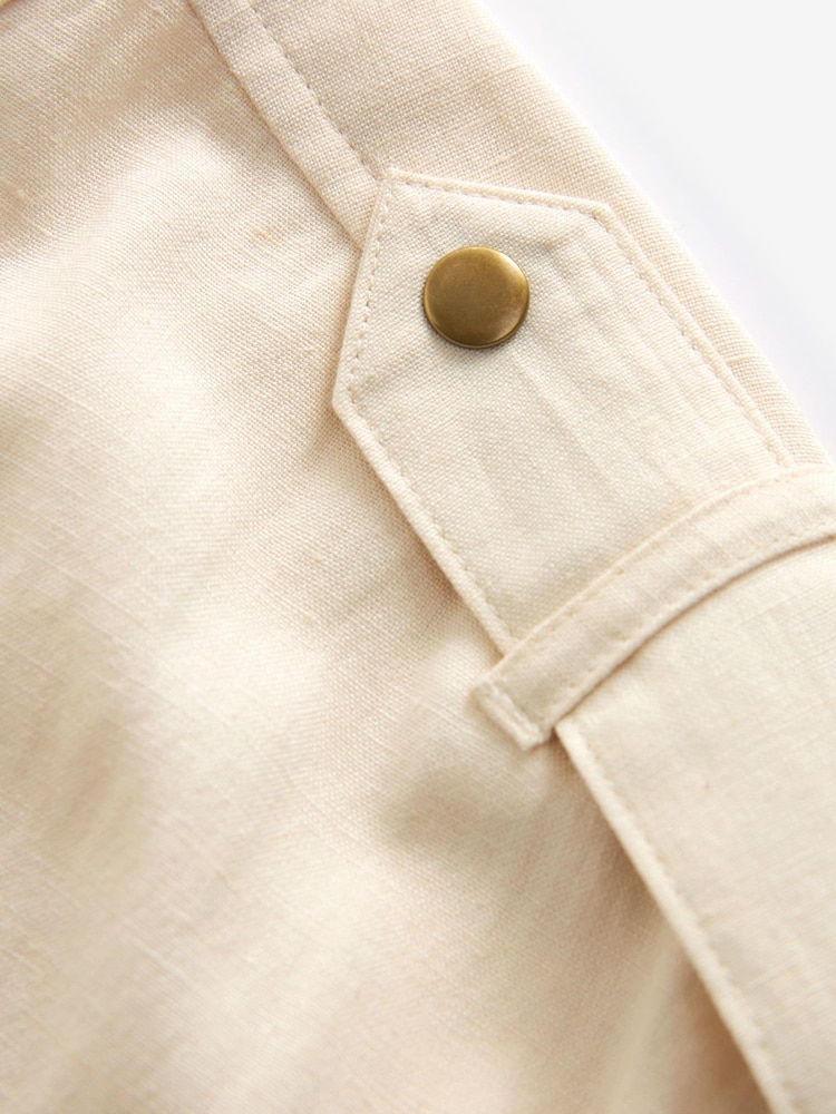 Ecru Sleeveless Utility Pocket Top - Image 5 of 5