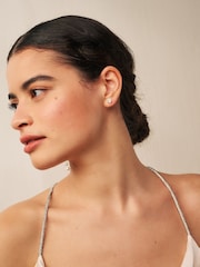 Silver Tone Cupchain Sparkle Earrings Pack - Image 2 of 3