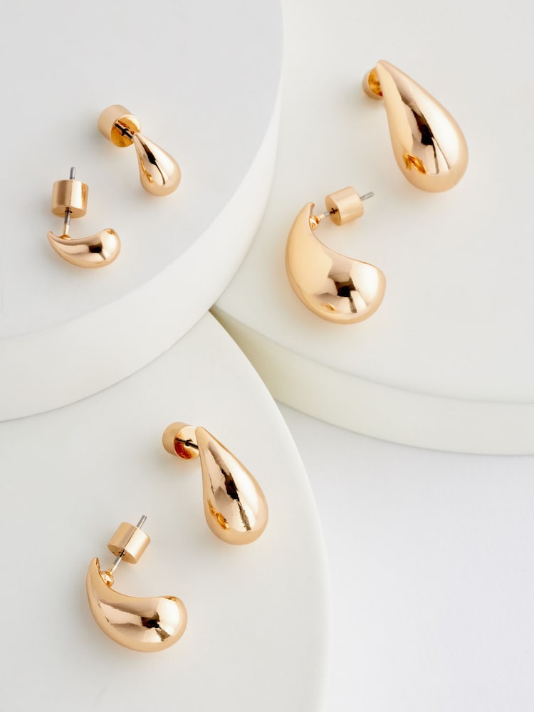 Goldfarben - Teardrop Earrings 3 Pack - Bild 1 von 1 Goldfarben - Teardrop Earrings 3 Pack - Bild 1 von 1