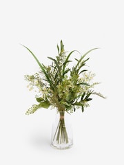 Green Artificial Large Foliage Arrangement In Glass Vase - Image 2 of 3