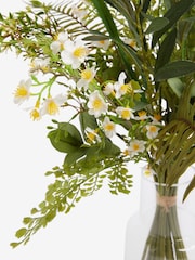 Green Artificial Large Foliage Arrangement In Glass Vase - Image 3 of 3