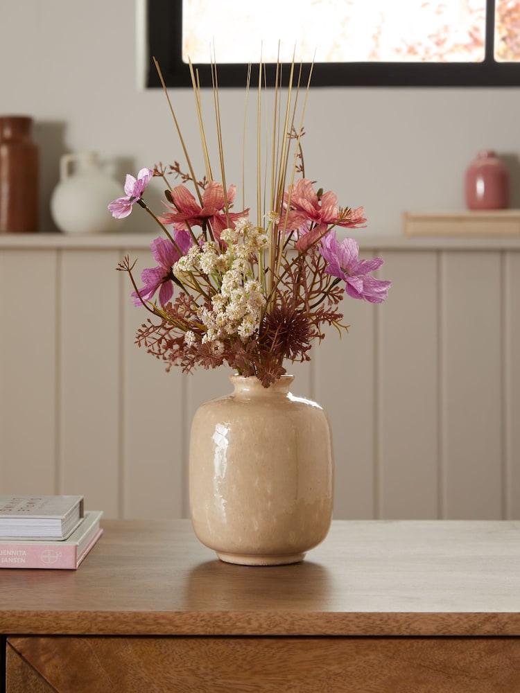 Purple Artificial Floral Arrangement - Image 1 of 3 Purple Artificial Floral Arrangement - Image 1 of 3