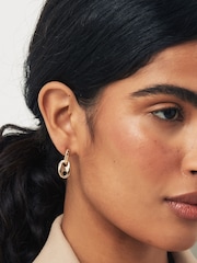 Gold Tone Chain Link Drop Earring Made with Recycled Zinc - Image 1 of 2
