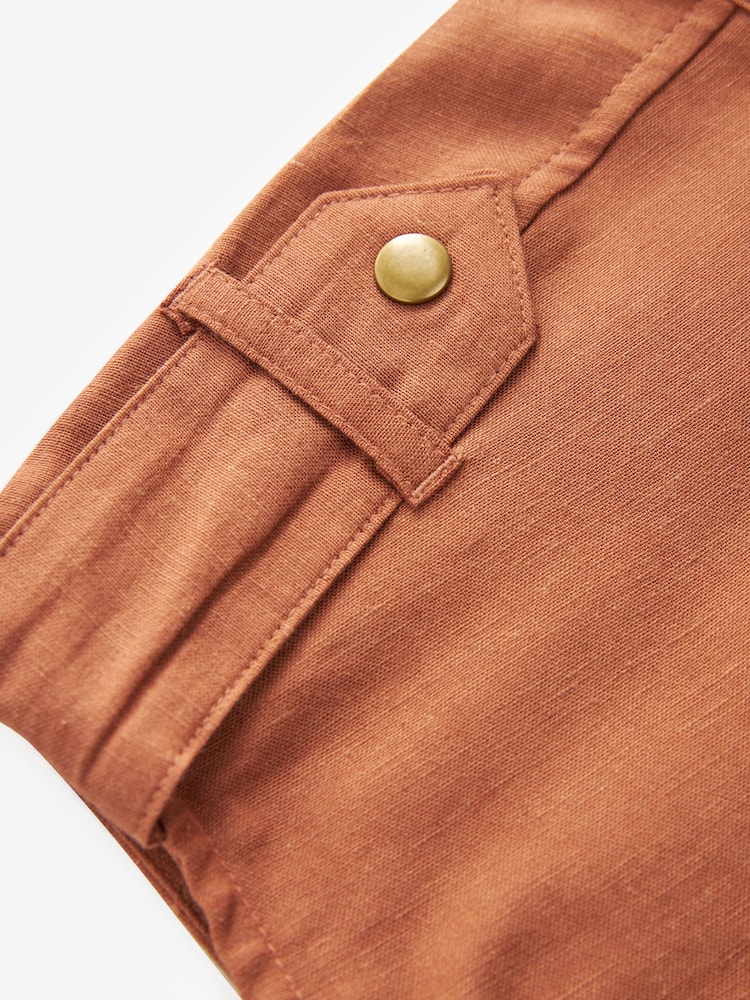 Rust Brown Sleeveless Utility Pocket Top - Image 7 of 7