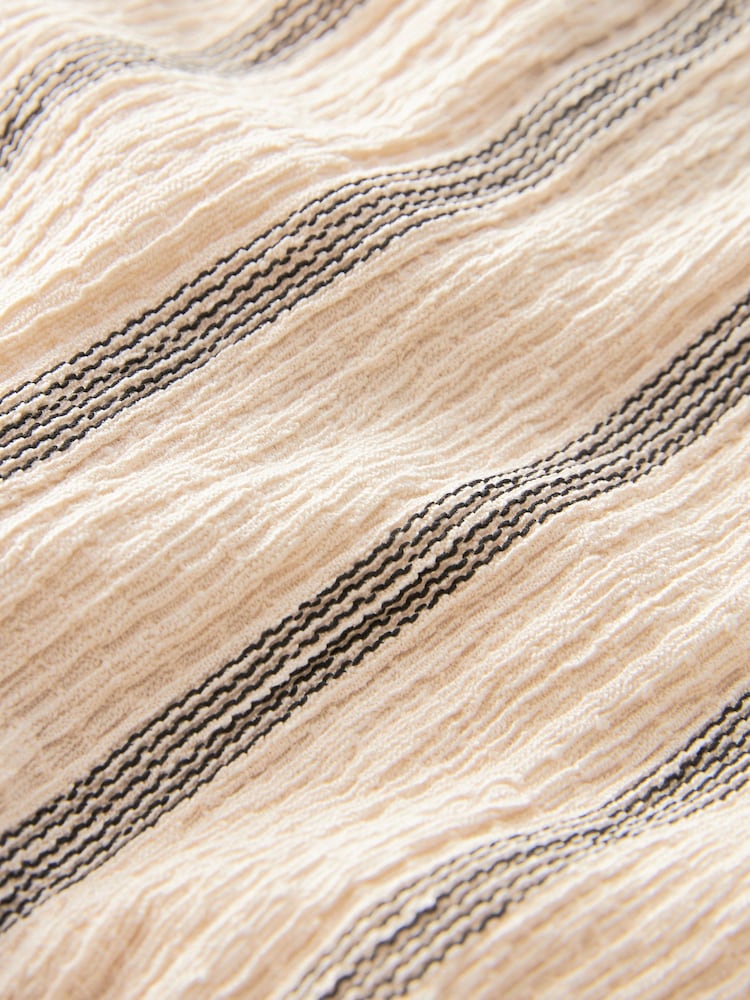 Neutral Stripe Sleeveless Split Front Vest - Image 6 of 6
