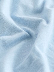 Light Blue Relaxed Fit Sleeveless Scoop Neck Slub Vest Top - Image 6 of 6