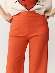 Anthropologie Maeve The Colette Ruffle-Hem Crop Wide-Leg Trousers - Image 4 of 4