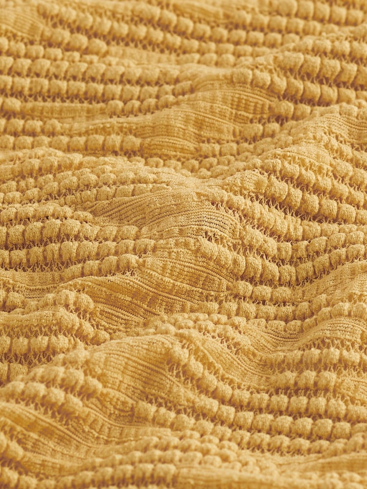 Yellow Twist Front Sleeveless Textured Jersey Maxi Summer Dress - Image 8 of 8