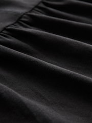 Black Sleeveless Tiered Mini Summer Jersey Dress - Image 5 of 5
