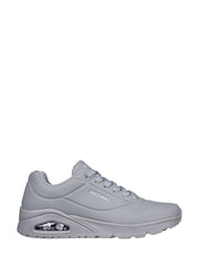 Skechers Light Grey Mens Standard Fit Uno Trainers - Image 1 of 3