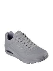 Skechers Light Grey Mens Standard Fit Uno Trainers - Image 2 of 3