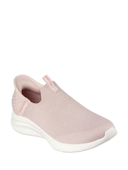 Skechers Pink Womens Ultra Flex 3.0 Slip In Trainers - Image 3 of 5