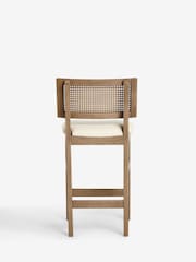 Contemporary Tweed Linen Light Natural Abel Bar Stool - Image 6 of 7