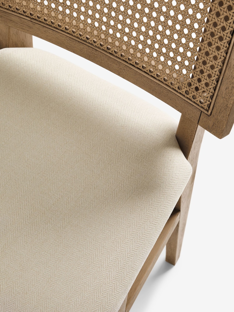 Contemporary Tweed Linen Light Natural Abel Bar Stool - Image 7 of 7