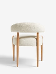 Set of 2 Casual Boucle Oyster Aire Light Wood Leg Dining Chairs - Image 7 of 10