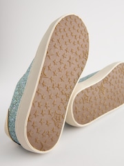 Bronze Glitter Lace Up Lowtop Trainers - Image 5 of 5