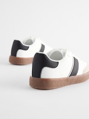 White Mono Retro Lace Up Trainers - Image 6 of 8